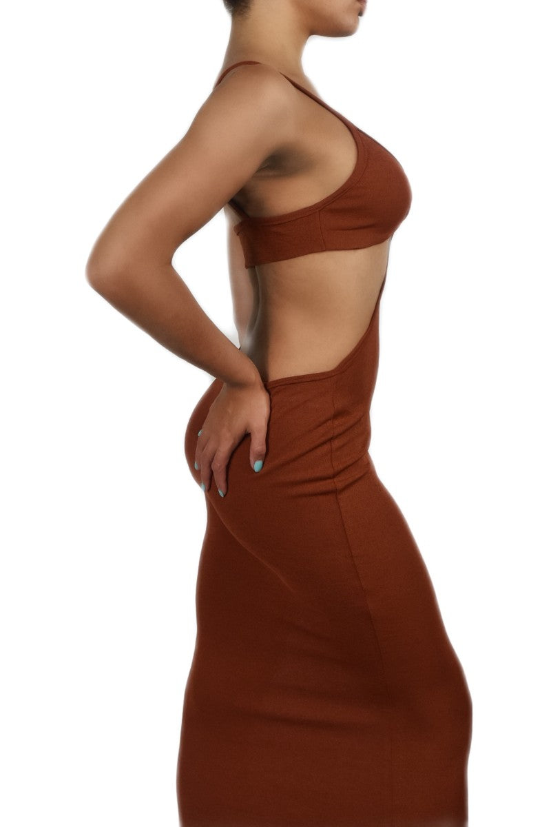 Cut Out Maxi Bodycon Dress