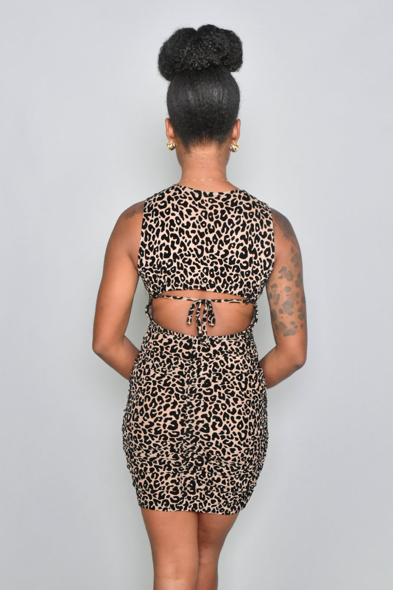 Open Back Ruched Dress