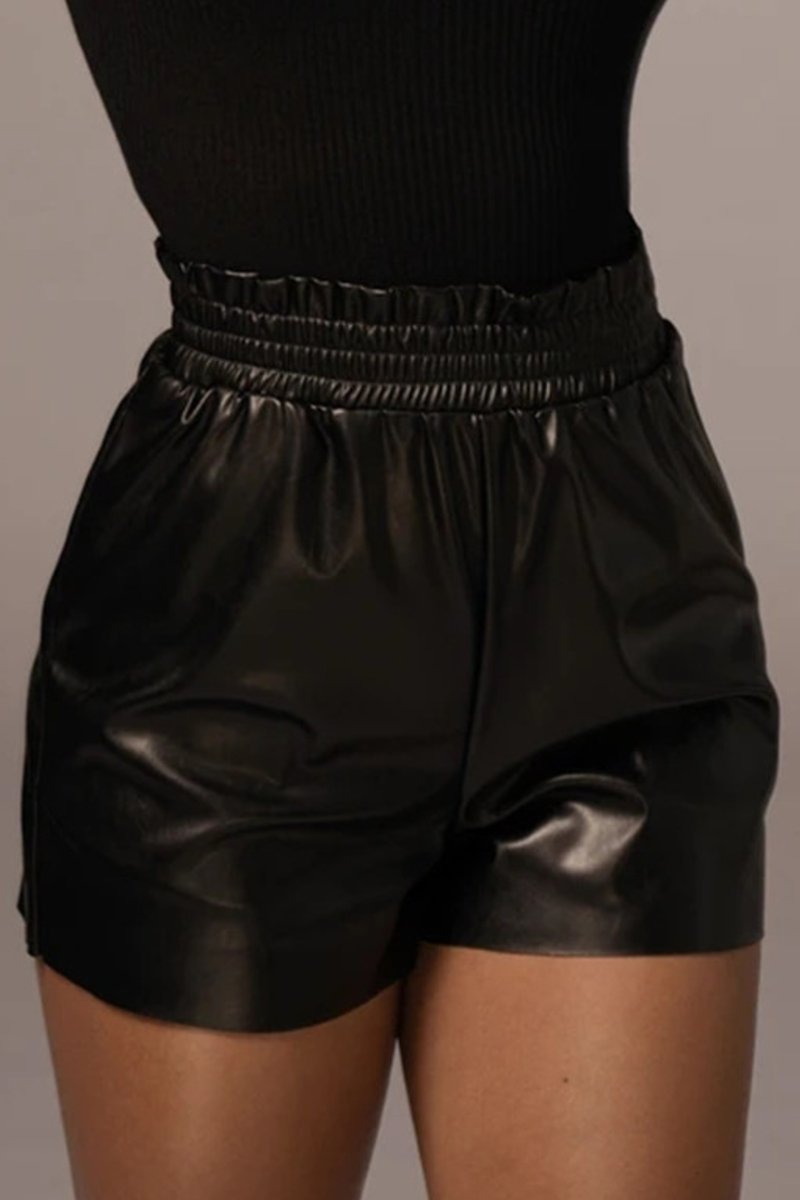 Faux Leather Shorts