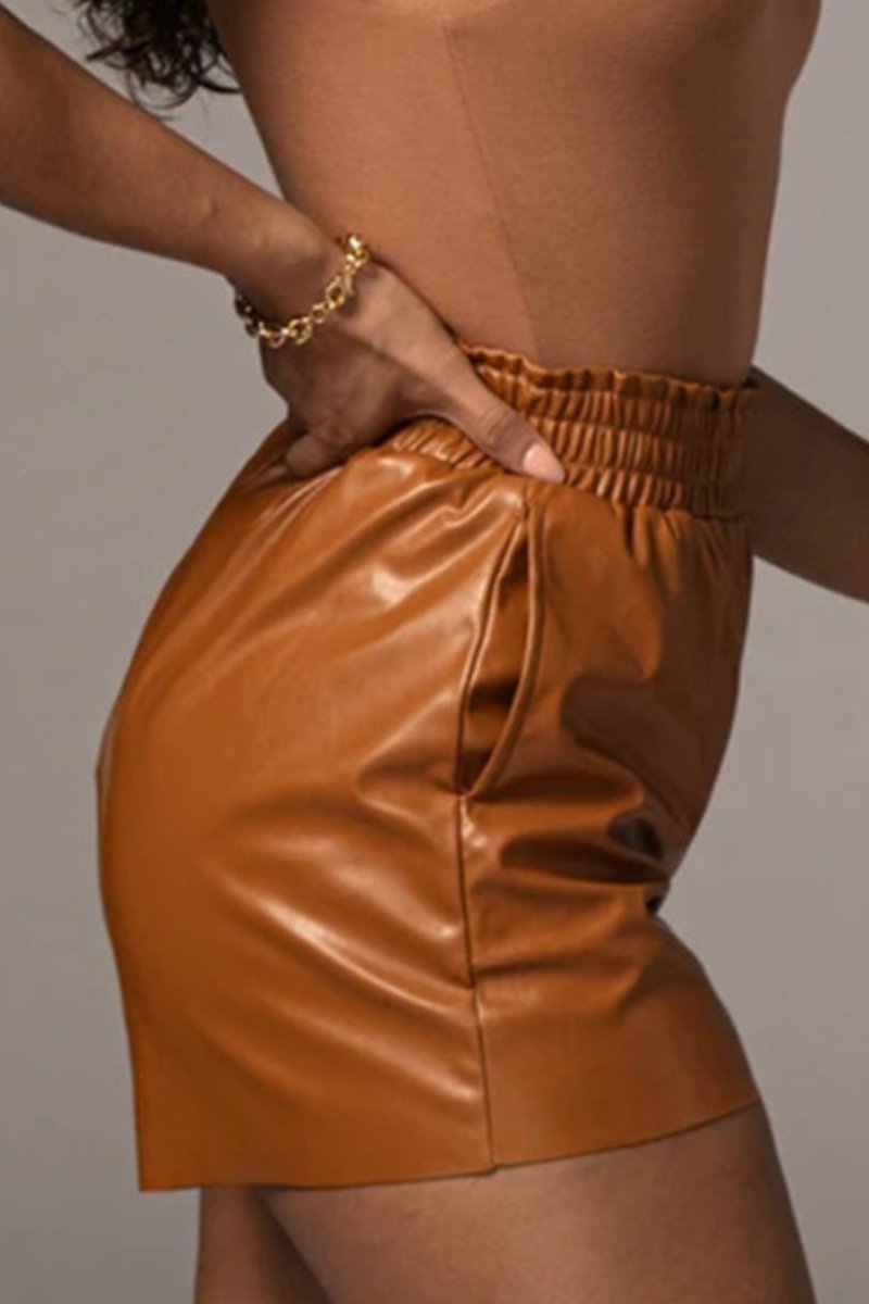 Faux Leather Shorts