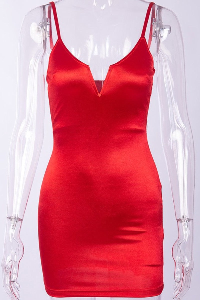 Spaghetti Strap Mini Bodycon Dress