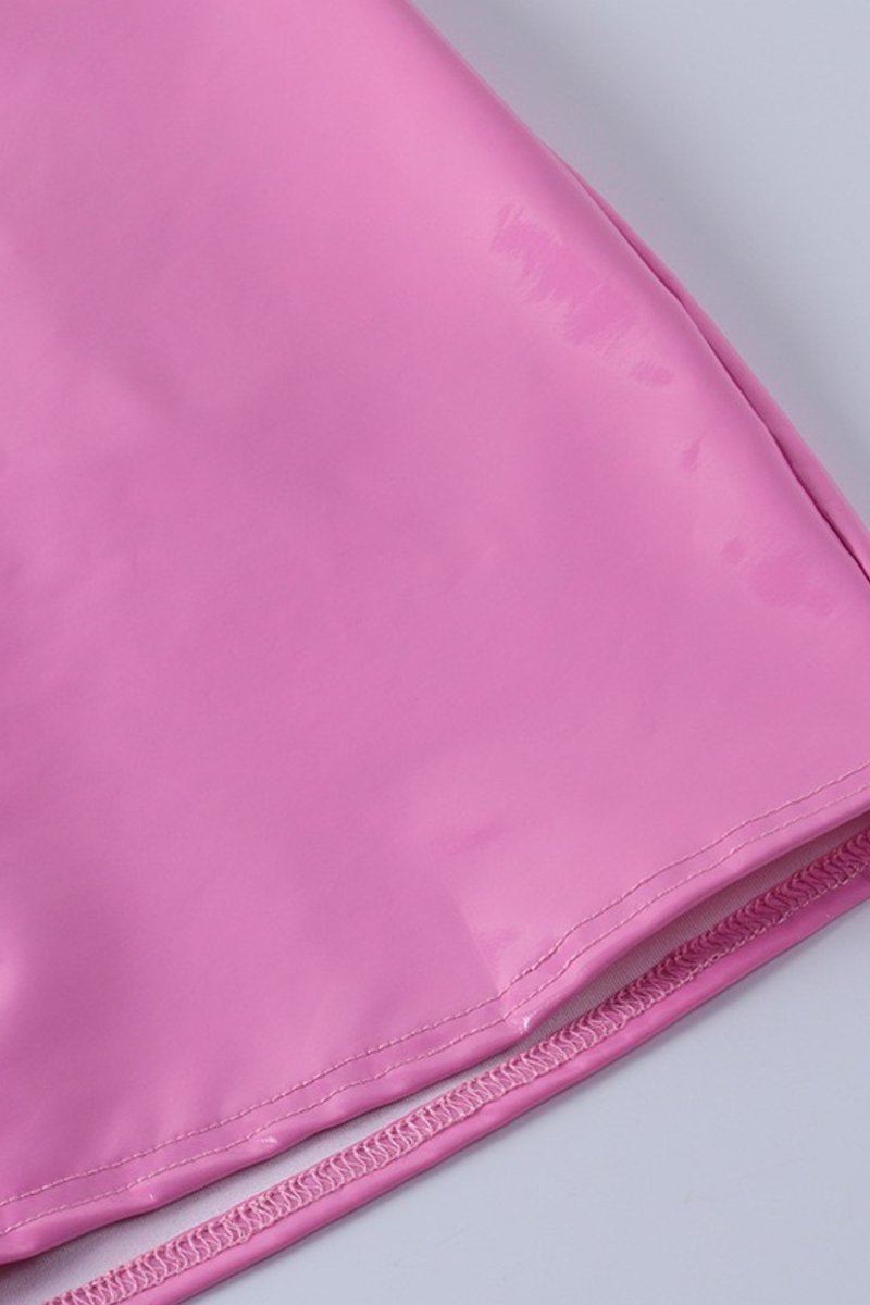 Latex Leather Mini Skirt