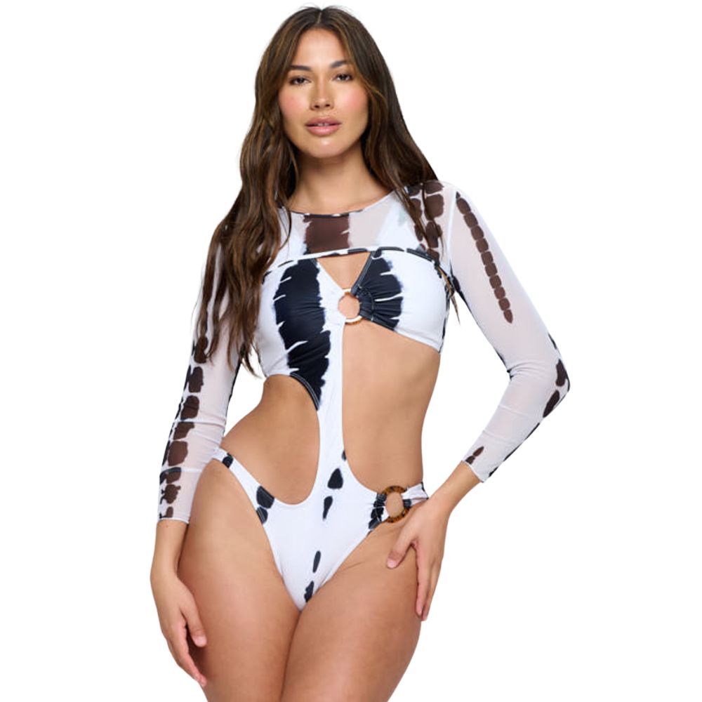 Tie Dye Two Piece Swimsuit with Cover Top