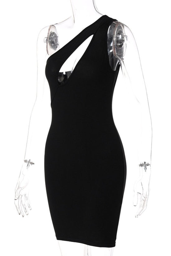 Load image into Gallery viewer, Cut Out Side Strap Mini Dress
