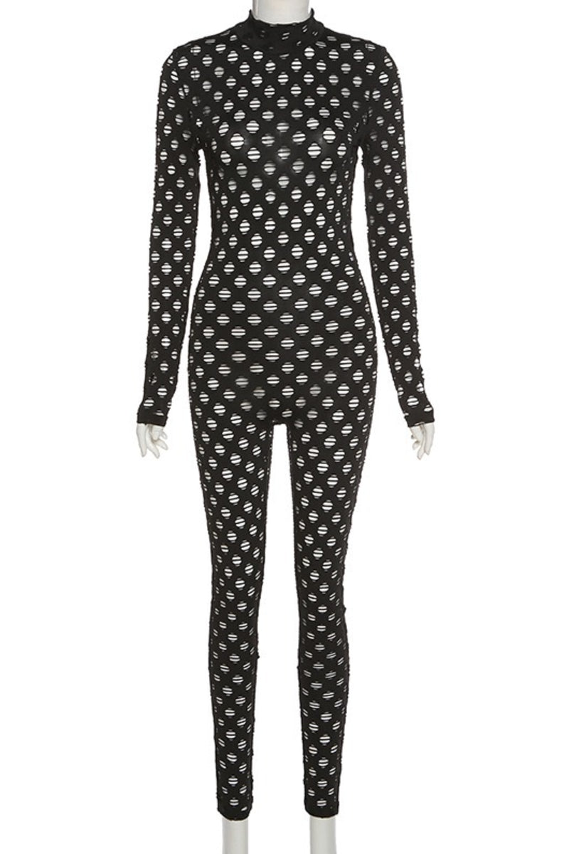 Load image into Gallery viewer, Fishnet Bodycon Jumpsuit
