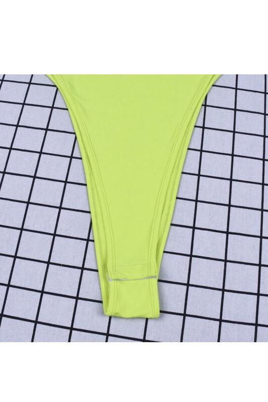 Neon Long Sleeve Bodysuit Green Clothing