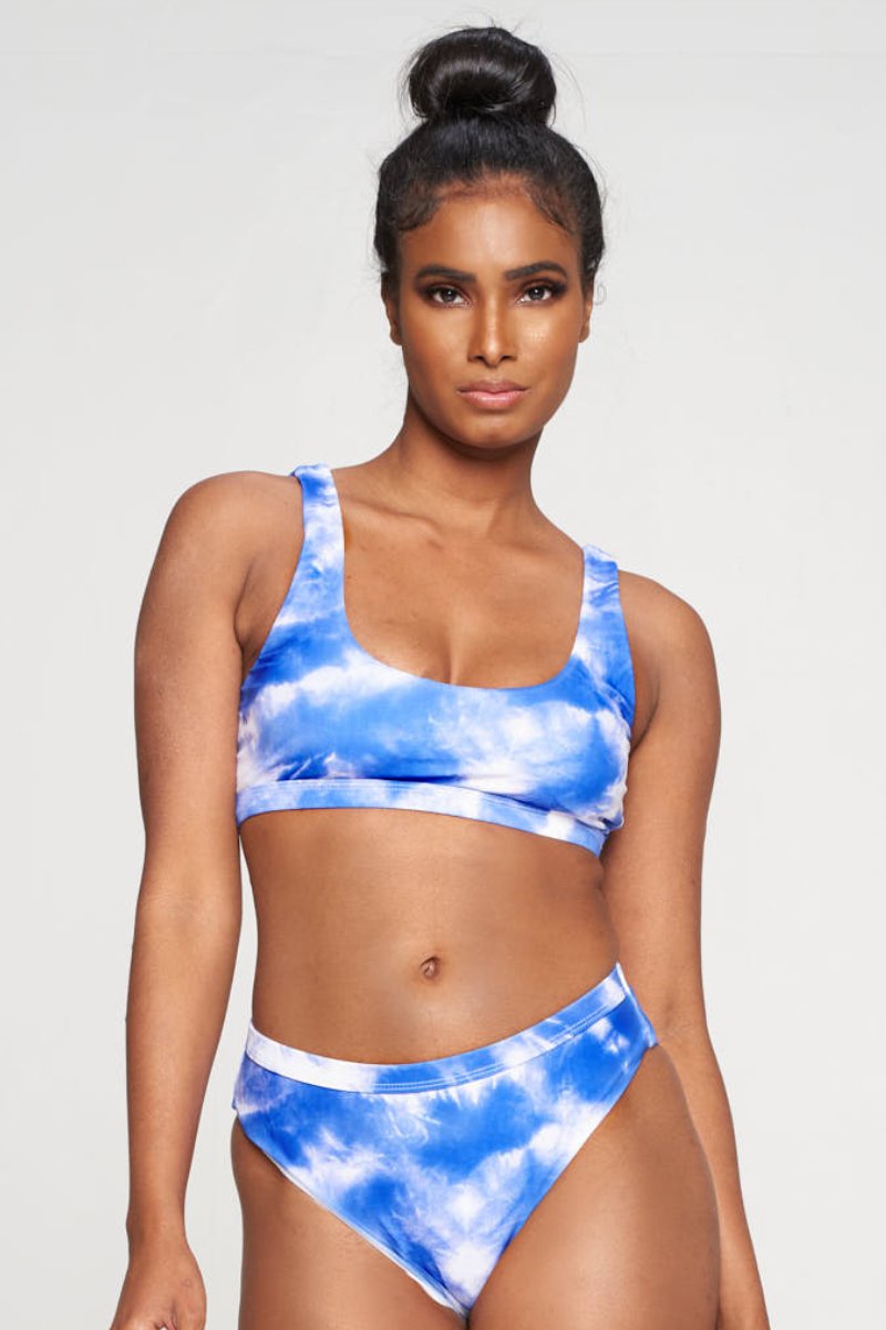 Load image into Gallery viewer, Blue Tie Dye Bikini Set
