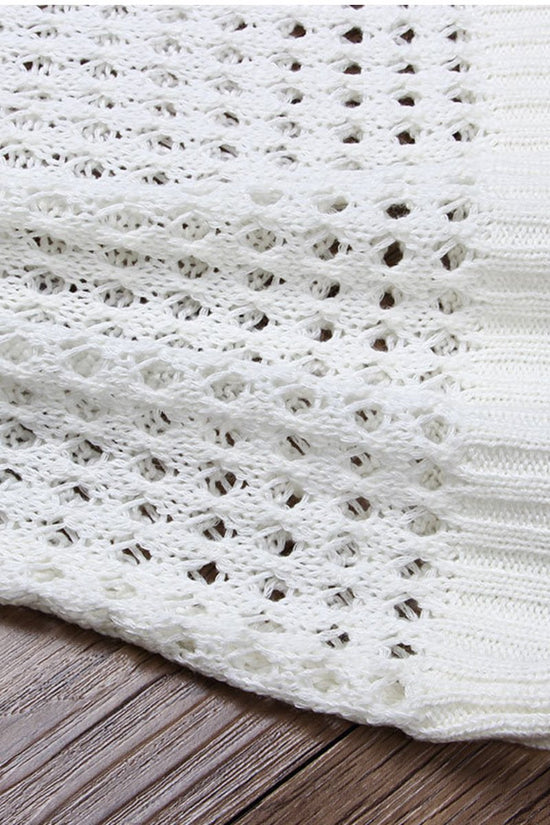White Crochet Dress Top Cover up