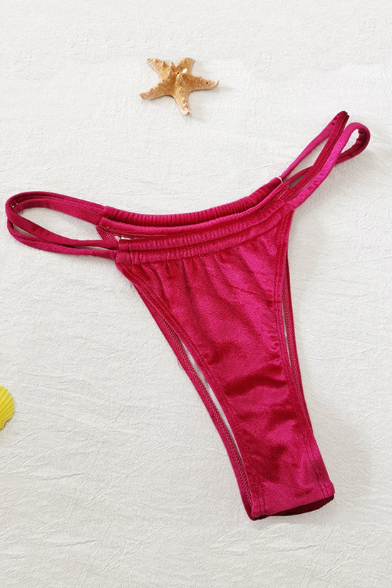 Pink O-ring Trendy Bikini Swimsuit Swimwear