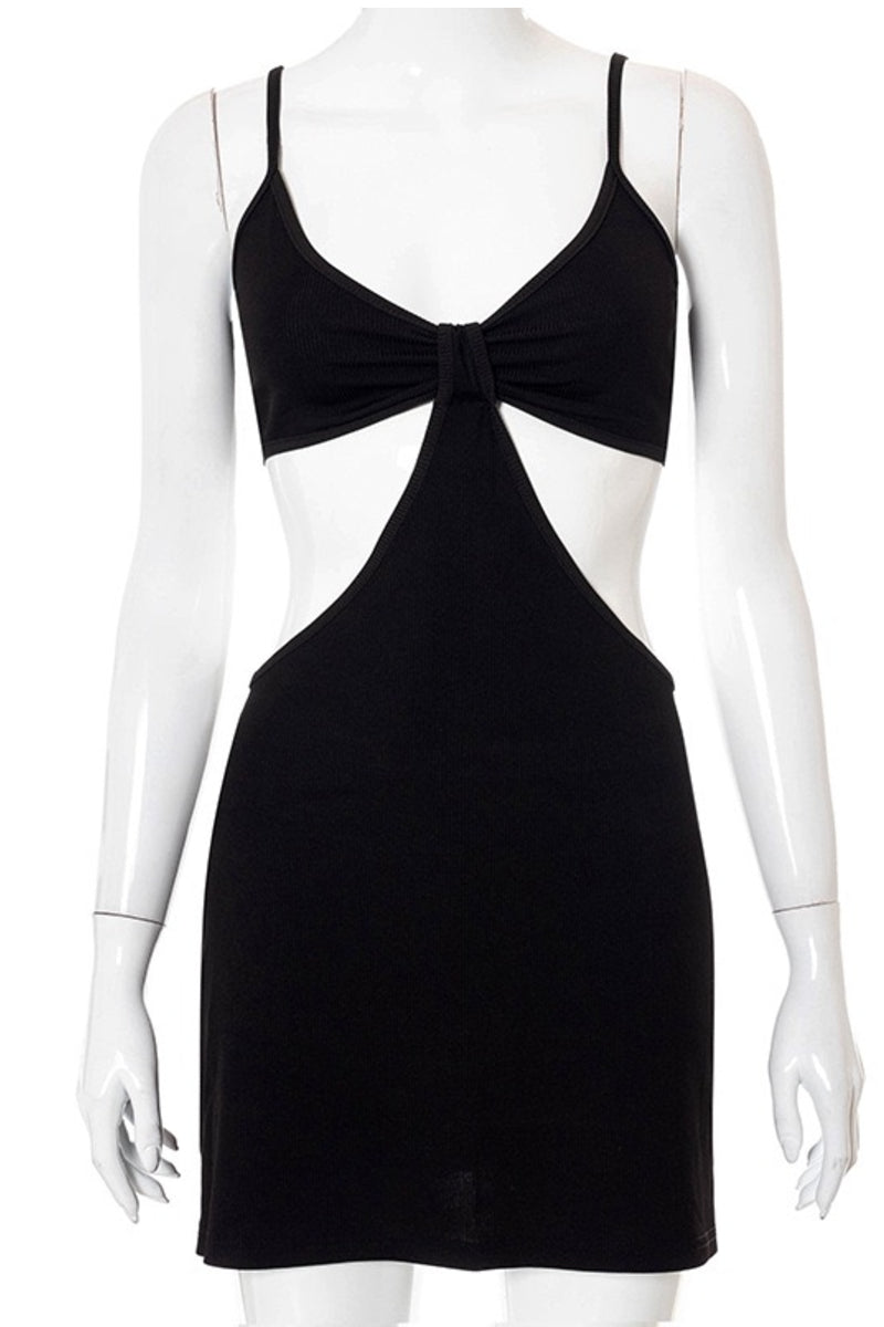 Load image into Gallery viewer, Front Tie Cut Out Bodycon Dress
