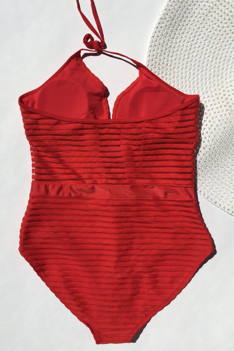 Load image into Gallery viewer, Halter Neck One Piece Swimsuit
