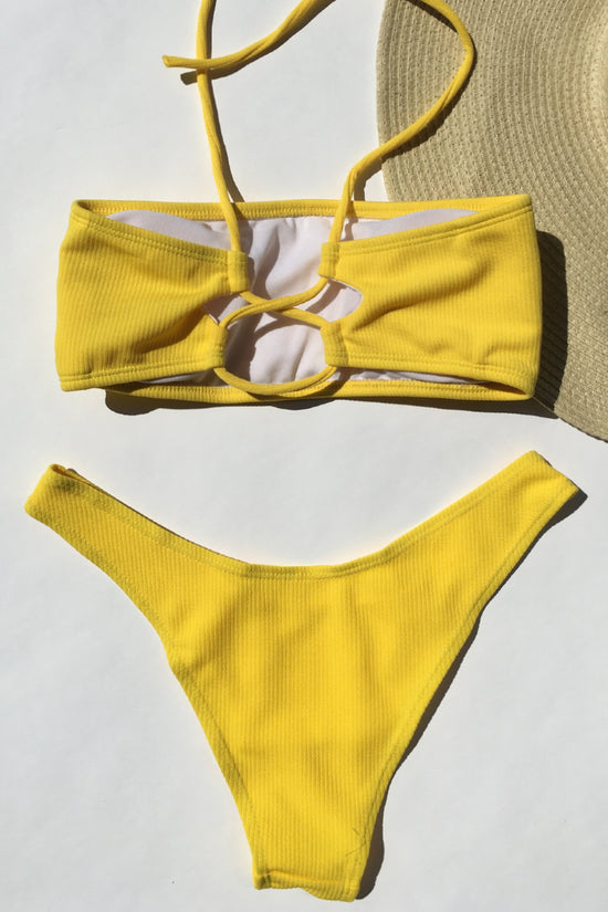 Load image into Gallery viewer, Ribbed Fabric Tube Swimsuit
