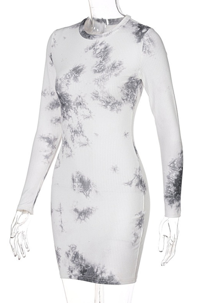 Load image into Gallery viewer, Tie Dye Ribbed Mini Bodycon Dress
