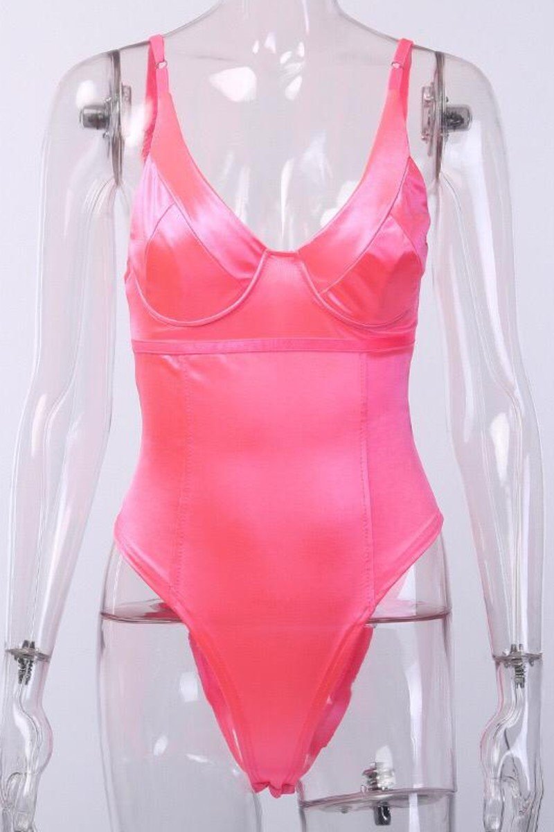 Wholesale Solid Color Molded Cup Underwire Bodysuit Clothing